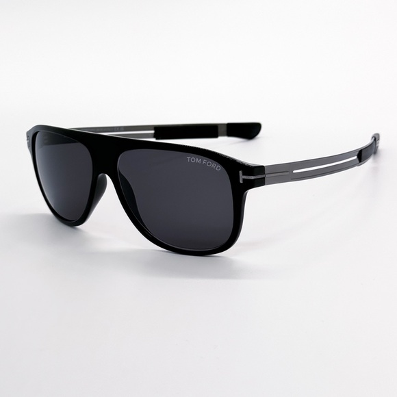 NEW TOM FORD TODD TF880 01A UNISEX AVIATOR SUNGLASSES FT0880/S BLACK EYEWEAR - Picture 5 of 11